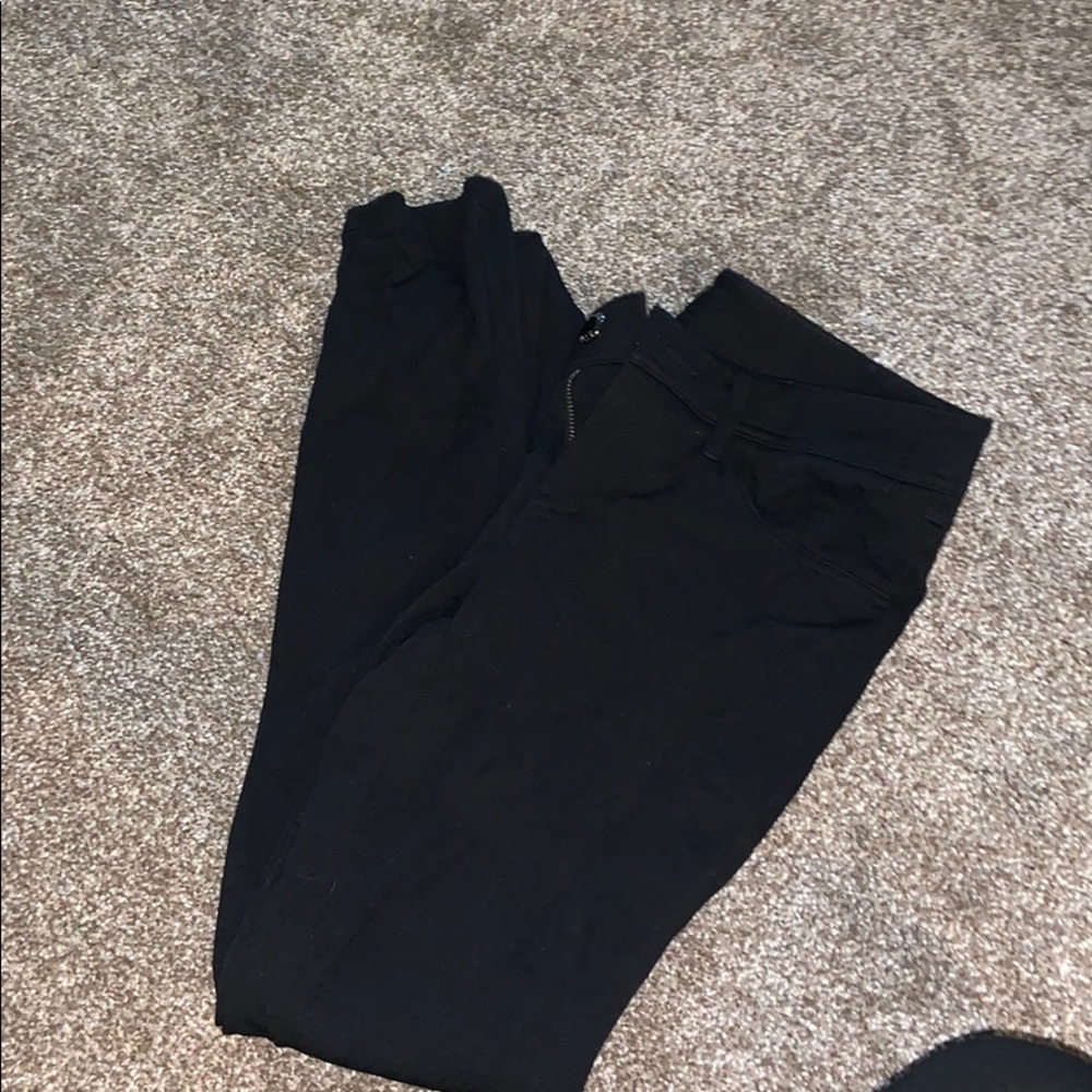 Black leggings thick with button